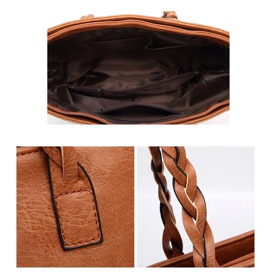 Жіноча сумка, коричнева П0091