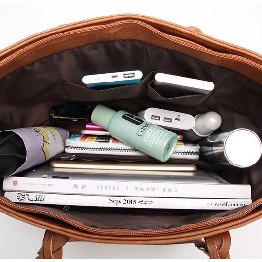 Жіноча сумка, коричнева П0091