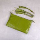 Женская сумка клатч, зеленая П1885