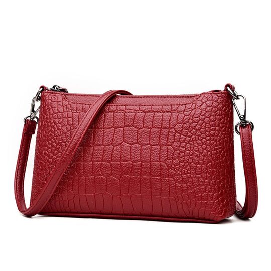 Женская сумка клатч, красная П1891