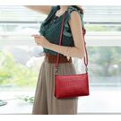 Женская сумка клатч, красная П1891