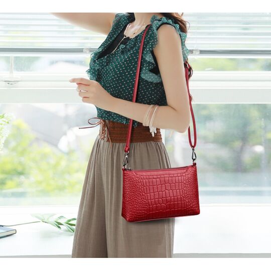 Женская сумка клатч, красная П1891