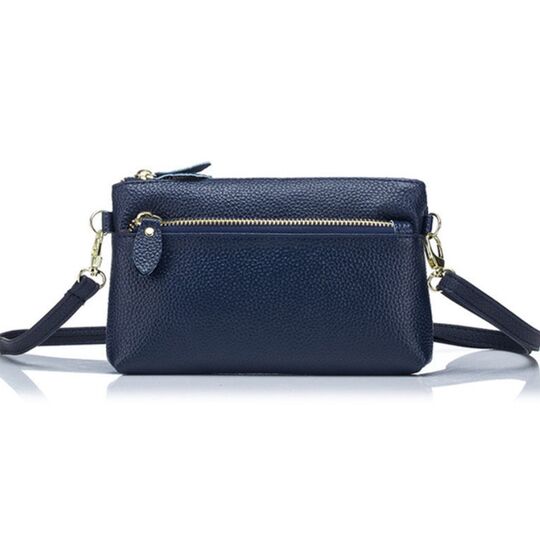 Женская сумка клатч, синяя П1893