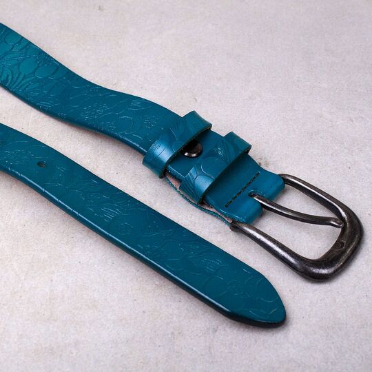 Ремень женский DWTS, голубой П1903