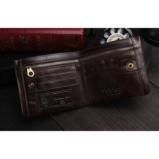 Гаманець чоловічий Contact'S, коричневий П1911