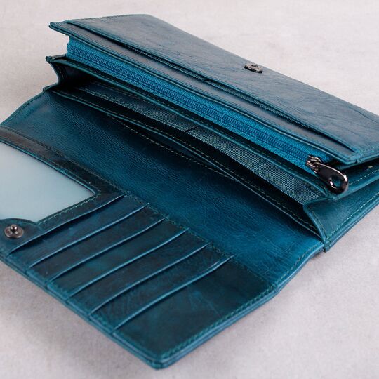 Жіночий гаманець клатч Contact'S, синій П1913