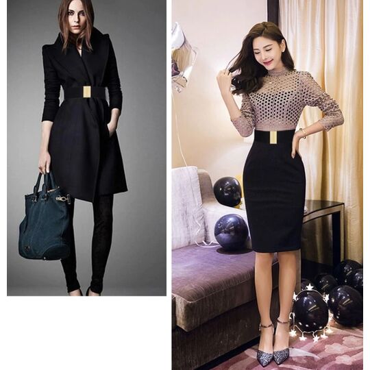 Жіночий пояс, чорний П1929