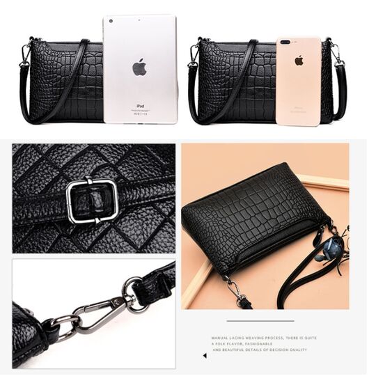 Женская сумка клатч, черная П1976