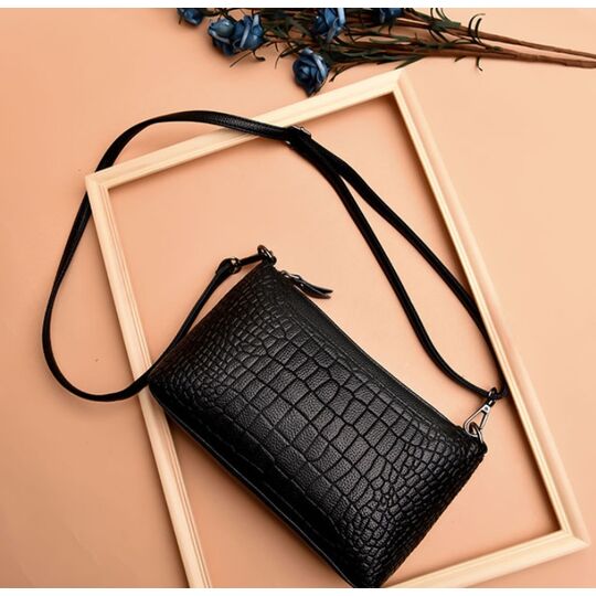 Женская сумка клатч, черная П1976