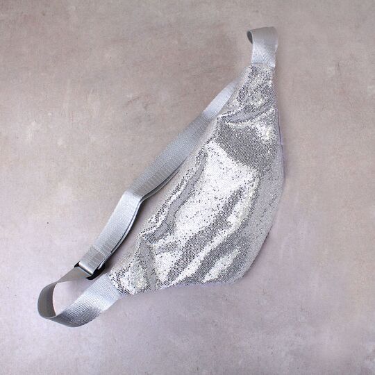 Детская сумка поясная, бананка, Единорог, голубая П1979