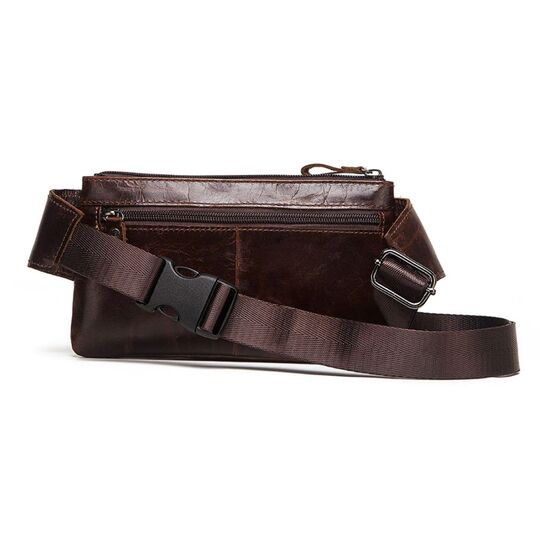 Поясна сумка для чоловіків KAVIS, коричнева П1988