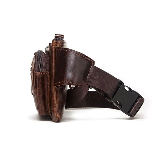 Поясна сумка для чоловіків KAVIS, коричнева П1988