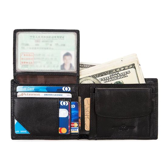 Кошелек мужской KAVIS, черный П1991