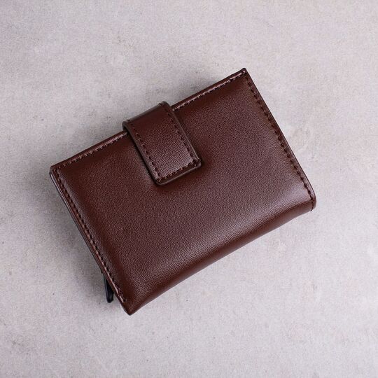 Визитница RFID, коричневая П2021