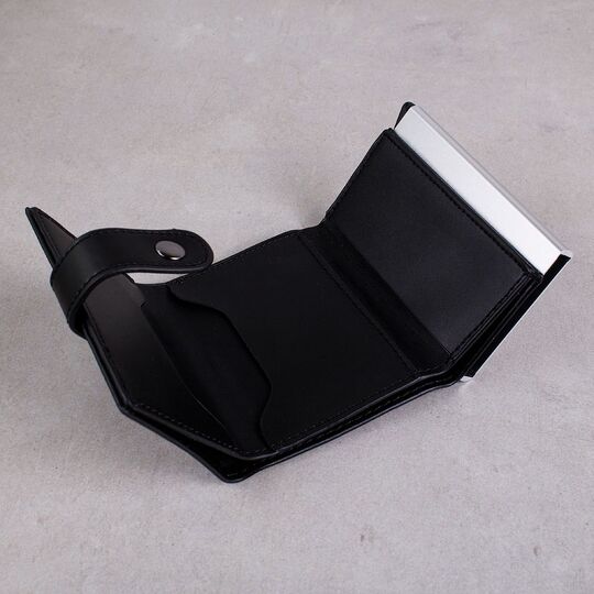 Визитница RFID, черная П2022