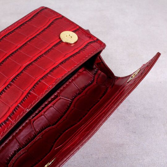 Женская сумка клатч, красная П2025