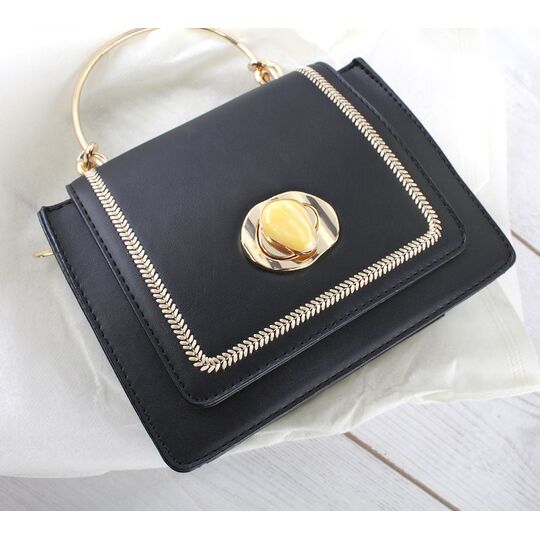 Жіноча сумка клатч, чорна П2032