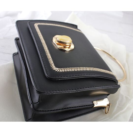 Жіноча сумка клатч, чорна П2032