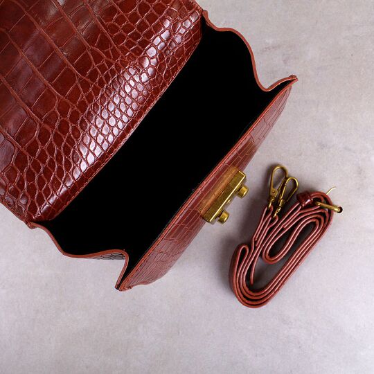 Жіноча сумка клатч, коричнева П2036