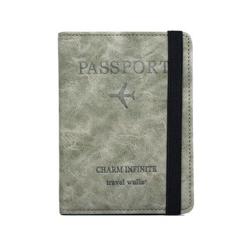 Обложка для паспорта, серая П2037