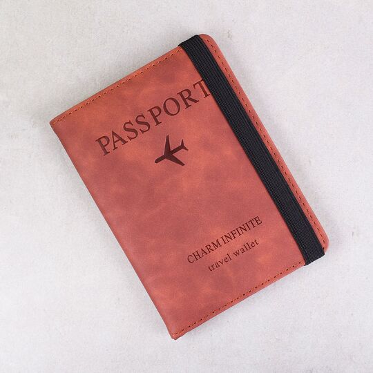 Обложка для паспорта, коричневая П2039