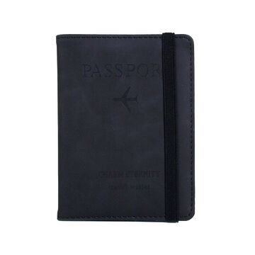Обкладинка для паспорта, чорна П2040