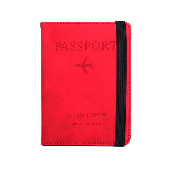 Обложка для паспорта, красная П2041