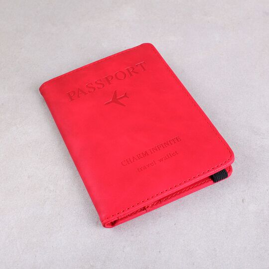 Обкладинка для паспорта, червона П2041