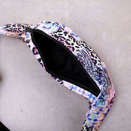 Сумка поясная, бананка розовая П2046