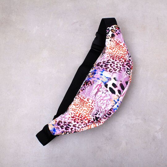 Сумка поясная, бананка розовая П2046