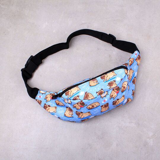 Сумка поясная, бананка "Мопс" П2053