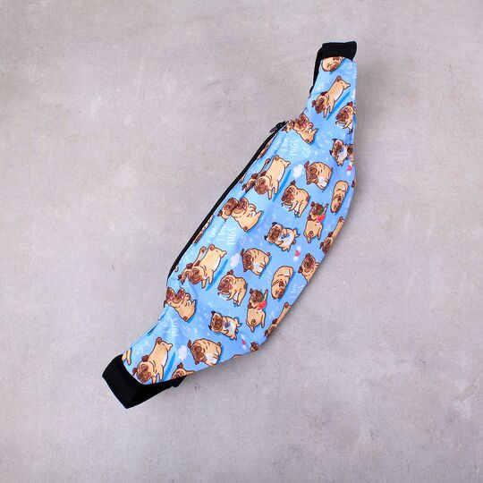 Сумка поясная, бананка "Мопс" П2053