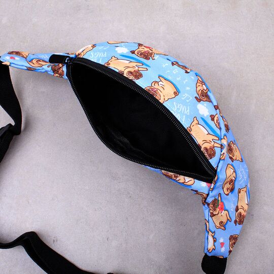 Сумка поясная, бананка "Мопс" П2053