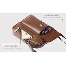 Мужская сумка VORMOR, черная с кошельком, П2066