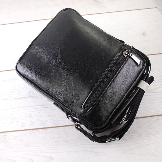 Мужская сумка VORMOR, черная с кошельком, П2066