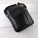 Мужская сумка VORMOR, черная с кошельком, П2066