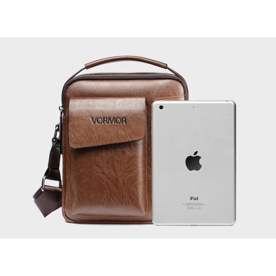 Чоловіча сумка VORMOR, коричнева з гаманцем, П2067