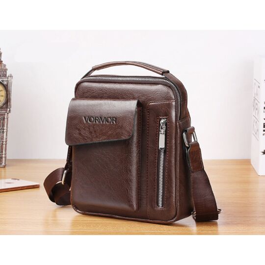 Чоловіча сумка VORMOR, коричнева з гаманцем, П2067