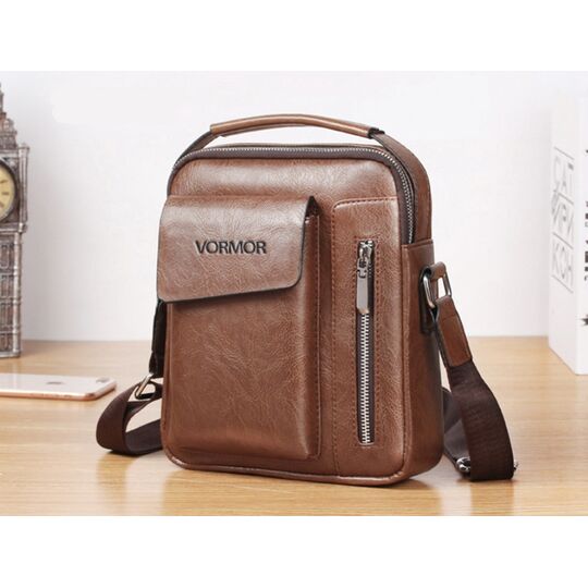 Чоловіча сумка VORMOR, коричнева з гаманцем, П2067