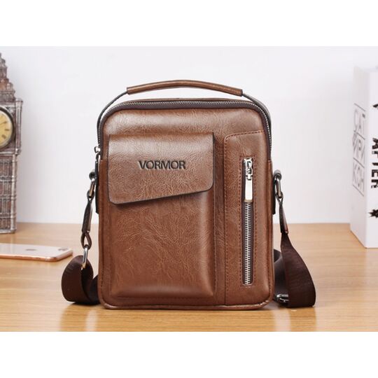 Чоловіча сумка VORMOR, коричнева з гаманцем, П2067