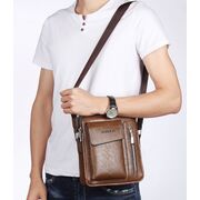 Мужская сумка VORMOR, коричневая с кошельком, П2067