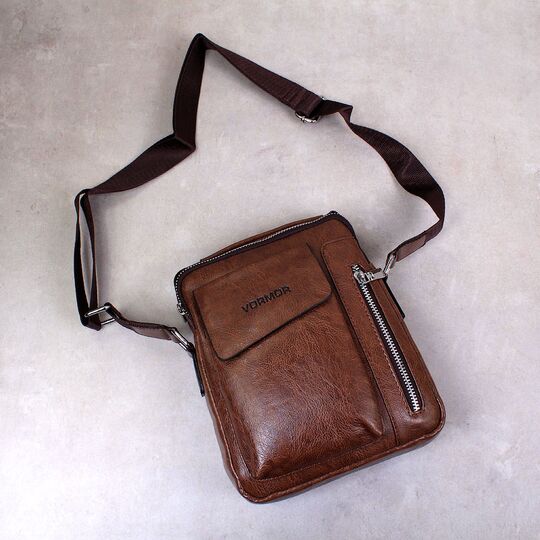 Чоловіча сумка VORMOR, коричнева з гаманцем, П2068