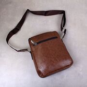 Мужская сумка VORMOR, коричневая с кошельком, П2068
