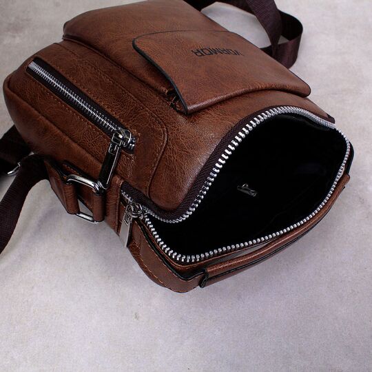 Чоловіча сумка VORMOR, коричнева з гаманцем, П2068
