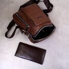 Чоловіча сумка VORMOR, коричнева з гаманцем, П2068