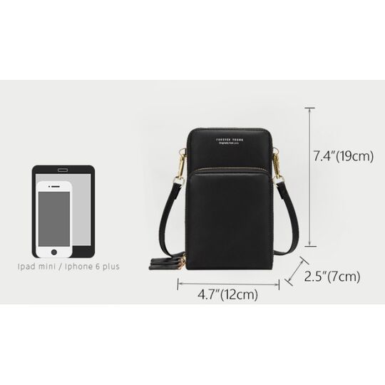 Женская сумочка клатч, черная П2084