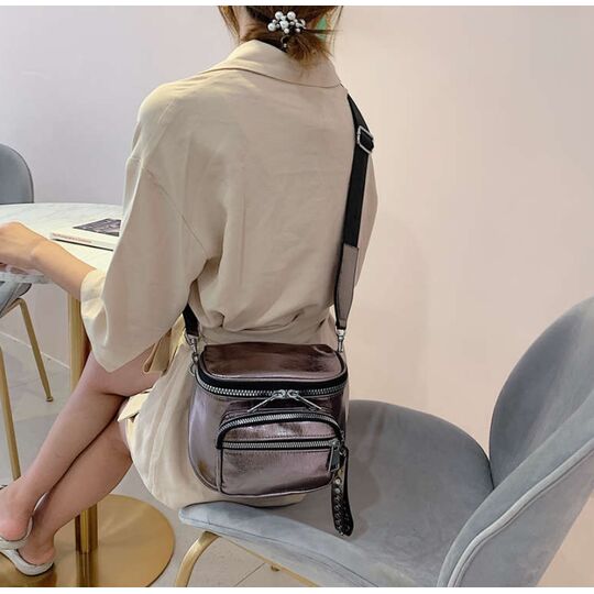 Женская сумка на плечо, коричневая П2108