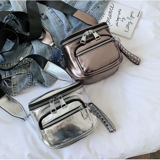 Женская сумка на плечо, коричневая П2108