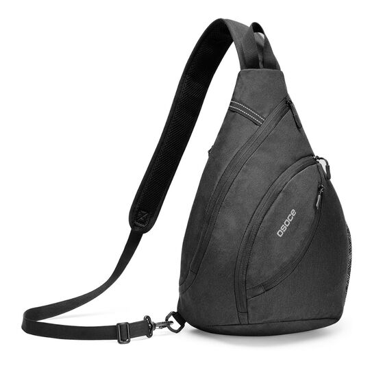 Чоловіча сумка слінг, чорна П2112