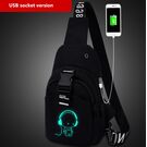 Мужская сумка слинг, черная П2113